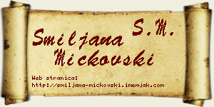 Smiljana Mickovski vizit kartica
